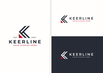 Letter K logo design template. Vector illustrations