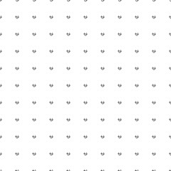 Square seamless background pattern from geometric shapes. The pattern is evenly filled with small black zodiac ophiuchus symbols. Vector illustration on white background