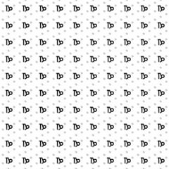 Obraz premium Square seamless background pattern from geometric shapes are different sizes and opacity. The pattern is evenly filled with big black zodiac capricorn symbols. Vector illustration on white background