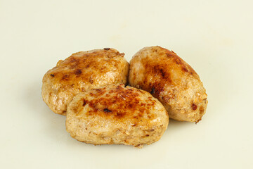 Homemade roasted cutlet minced meat