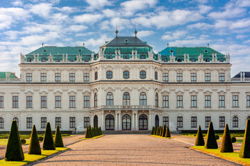 Upper Belvedere palace in Vienna, Austria - obrazy, fototapety, plakaty