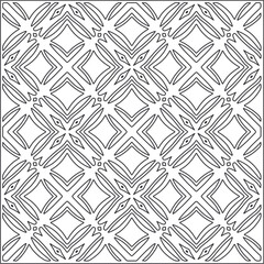 Vector pattern with symmetrical elements . Repeating geometric tiles from striped elements. black patterns.