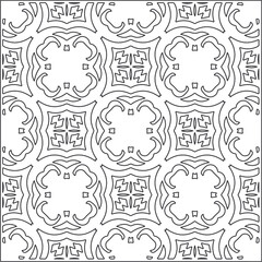 Vector pattern with symmetrical elements . Repeating geometric tiles from striped elements. black patterns.
