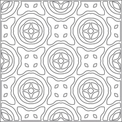 Vector pattern with symmetrical elements . Repeating geometric tiles from striped elements. black patterns.