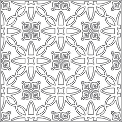 Vector pattern with symmetrical elements . Repeating geometric tiles from striped elements. black patterns.