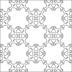 Vector pattern with symmetrical elements . Repeating geometric tiles from striped elements. black patterns.