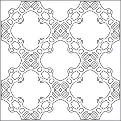 Vector pattern with symmetrical elements . Repeating geometric tiles from striped elements. black patterns.