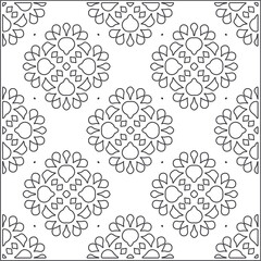Vector pattern with symmetrical elements . Repeating geometric tiles from striped elements. black patterns.
