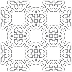 Vector pattern with symmetrical elements . Repeating geometric tiles from striped elements. black patterns.