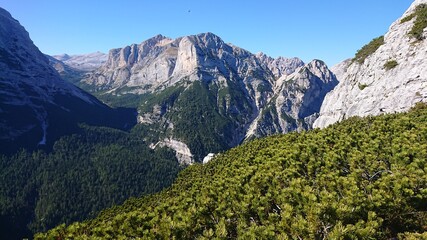 Beautiful mountain landscape of Dolomities natinal park in north Italy