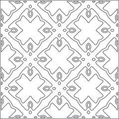 Fototapeta na wymiar Vector pattern with symmetrical elements . Repeating geometric tiles from striped elements. black patterns.