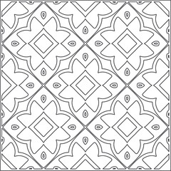 Vector pattern with symmetrical elements . Repeating geometric tiles from striped elements. black patterns.