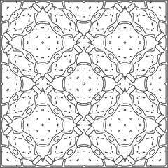 Vector pattern with symmetrical elements . Repeating geometric tiles from striped elements. black patterns.