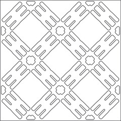 Vector pattern with symmetrical elements . Repeating geometric tiles from striped elements. black patterns.