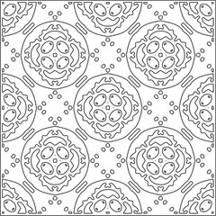 Vector pattern with symmetrical elements . Repeating geometric tiles from striped elements. black patterns.