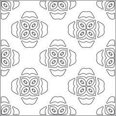 Vector pattern with symmetrical elements . Repeating geometric tiles from striped elements. black patterns.