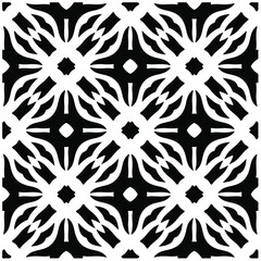 Seamless vector pattern in geometric ornamental style. Black  pattern.Design element for prints, backgrounds, template, web pages and textile pattern. Geometric art