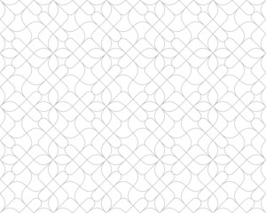 Pattern with thin curl lines and scrolls on white background. Monochrome abstract floral linear texture. Seamless ornamental design. Vector design for swatches, fabric, wrapping in Arabic style.