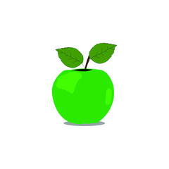 green apple flat icon