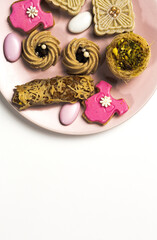 Candy for baby party with candies and cakes