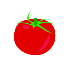 red tomato flat character