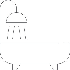 holidays icons bathtub and washing