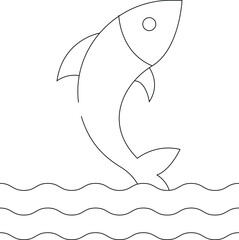 holidays icons fish and sea life