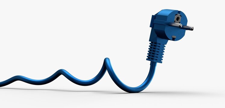 Electric plug isolated  modern basic