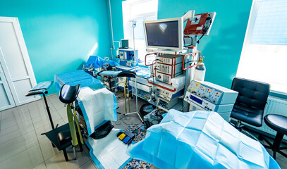 Professional medical emergency hospital ward. Surgery clean hospital healthcare treatment.