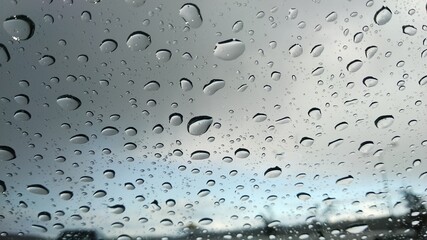 drops of water on the window