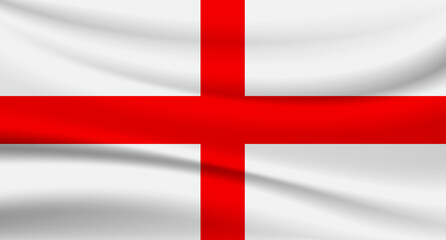 Obraz premium Flag of England silk - Vector