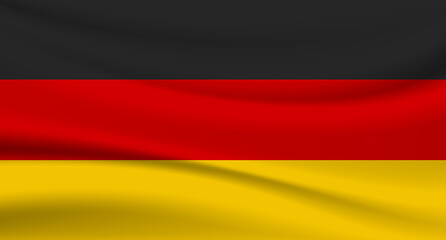 Flag of Germany silk - Vector