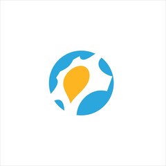 pin logo vector template service