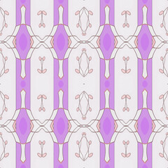 Abstract floral pattern background, seamless geometric shaped decorative elements, art template, graphic design illustration wallpaper