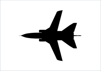 Fototapeta na wymiar Panavia Tornado fighter jet silhouette