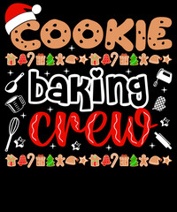 Cookie baking crew Christmas T-Shirt Design