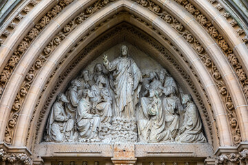 Detail of Inverness Cathedral in Scotland, UK