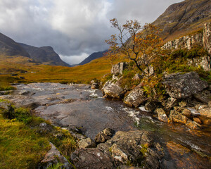 Glencoe Valley in the Scottish Highlands, UK