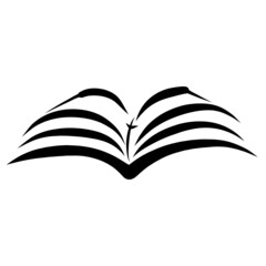 Abstract pattern, open Bible with a cross on a white background