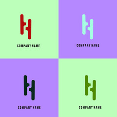 elegant letter h logo