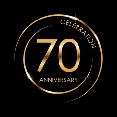 Fototapeta premium Template logo 70th Anniversary, Logo Vector Illustration, EPS 10