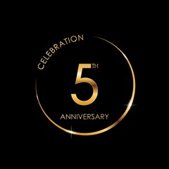 Template logo 5th Anniversary, Logo Vector Illustration, EPS 10