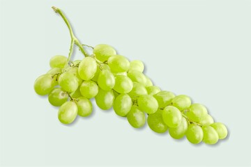A lot of Shine fresh ripe green grapes