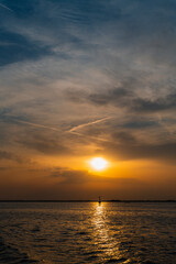 Sunset in the Venice Lagoon. magic