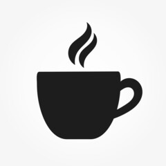 Coffee cup symbol icon.
