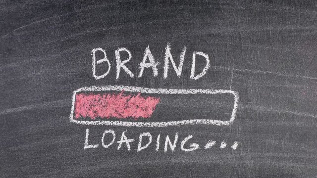 Brand Loading, business concept. Drawn with chalk