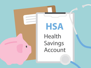 HSA Health Savings Account concept- vector illustration