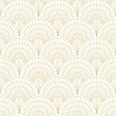 Abstract seamless gold pattern in Asian style.