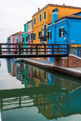 Obraz premium The magical colors of Burano and the Venice lagoon