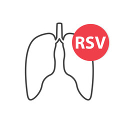 Obraz premium RSV (Respiratory Syncytial Virus) and lung icon- vector illustration